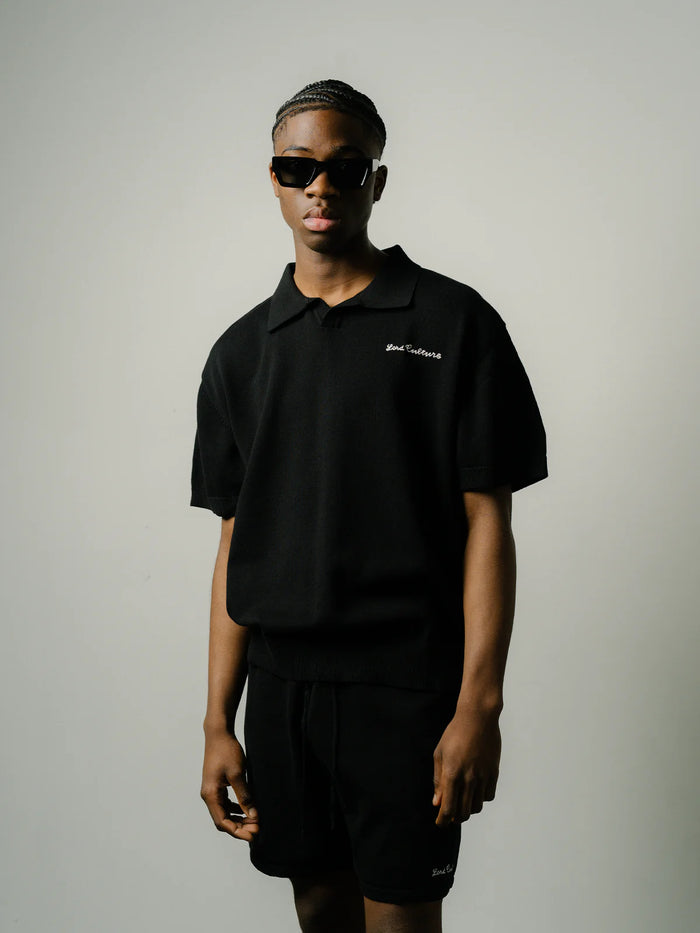 LORD CULTURE POLO KNIT BLACK